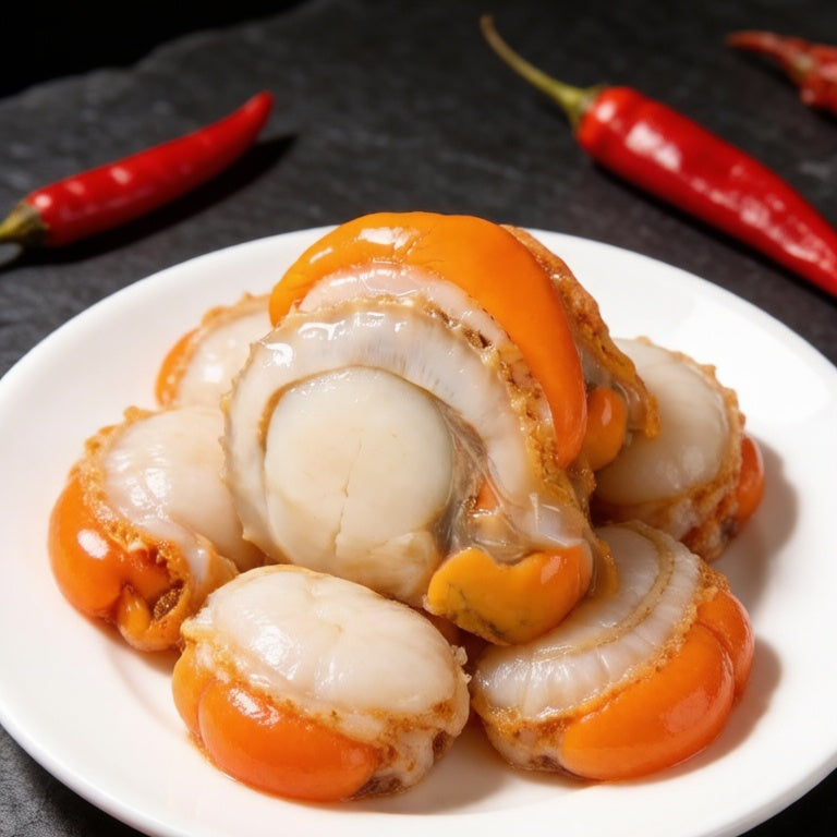 Roe-on Scallop Meat